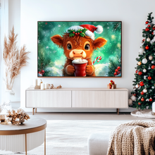 Load image into Gallery viewer, PLR TV Art - Highland Cow Christmas - Video Included (One Buyer Only!)