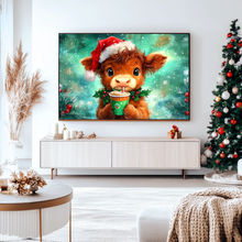 Load image into Gallery viewer, PLR TV Art - Highland Cow Christmas - Video Included (One Buyer Only!)