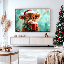 Load image into Gallery viewer, PLR TV Art - Highland Cow Christmas - Video Included (One Buyer Only!)