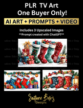 Load image into Gallery viewer, PLR TV Art - Christmas Stockings - Video Included (One Buyer Only!)