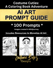 Load image into Gallery viewer, Halloween "Costume Cuties" | 100 AI Art Prompts | Prompt Guide