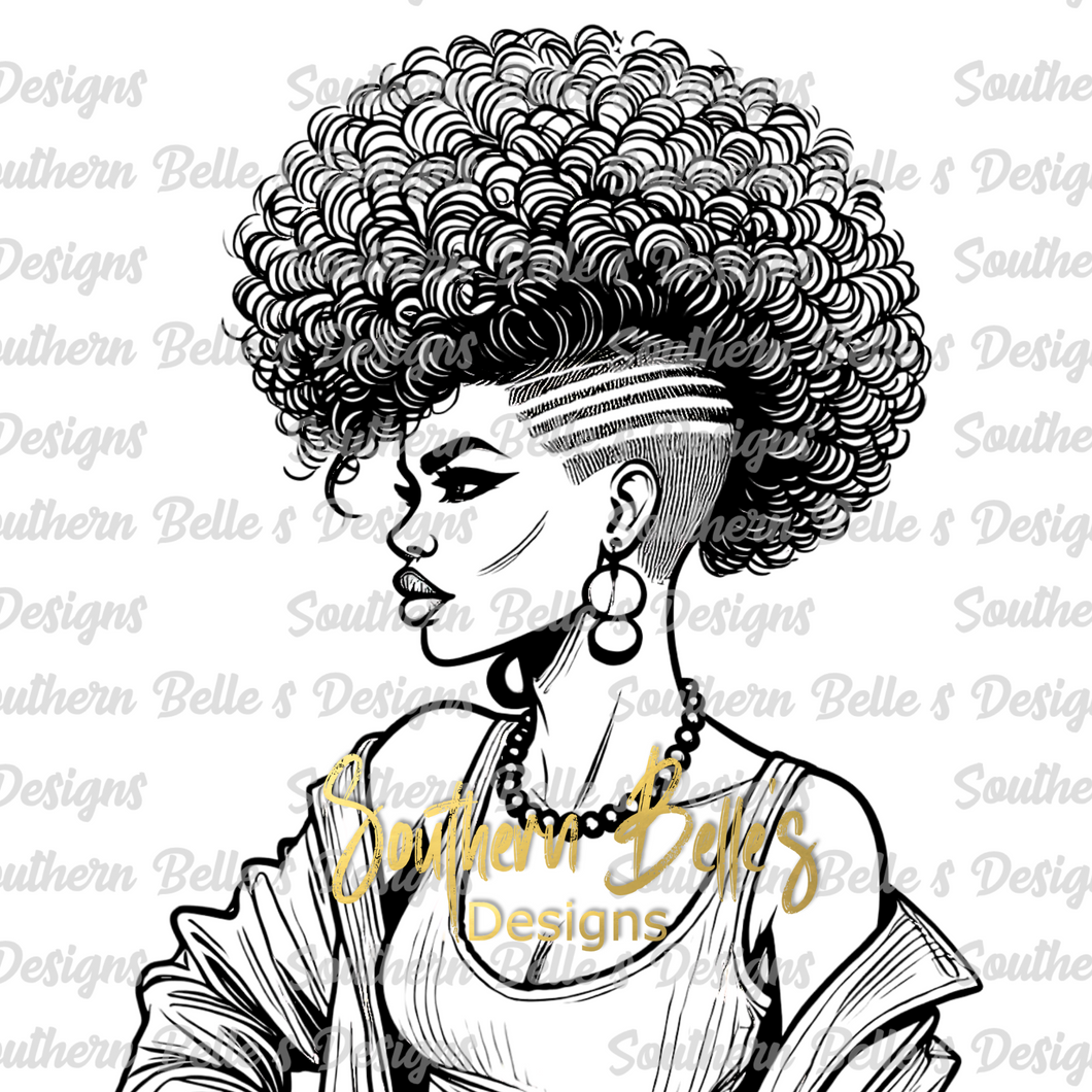 Freebie: Mohawk Coloring Page