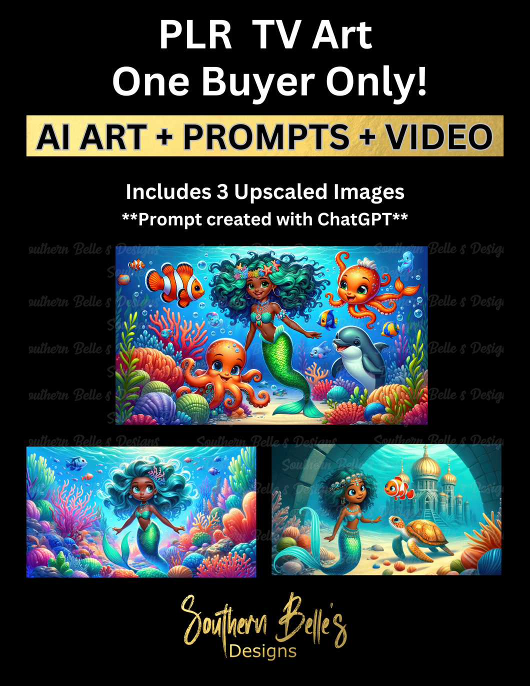 PLR TV Art - Underwater Wonderland - Video Included (One Buyer Only!)